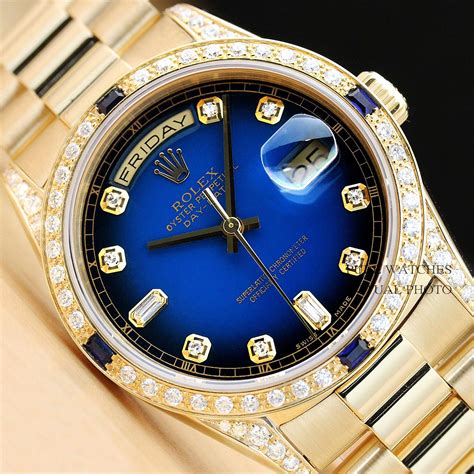 rolex president blue